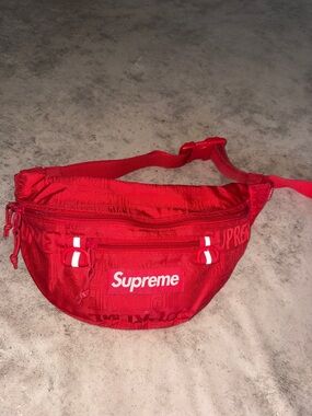 Supreme Red Logo Waist Pack